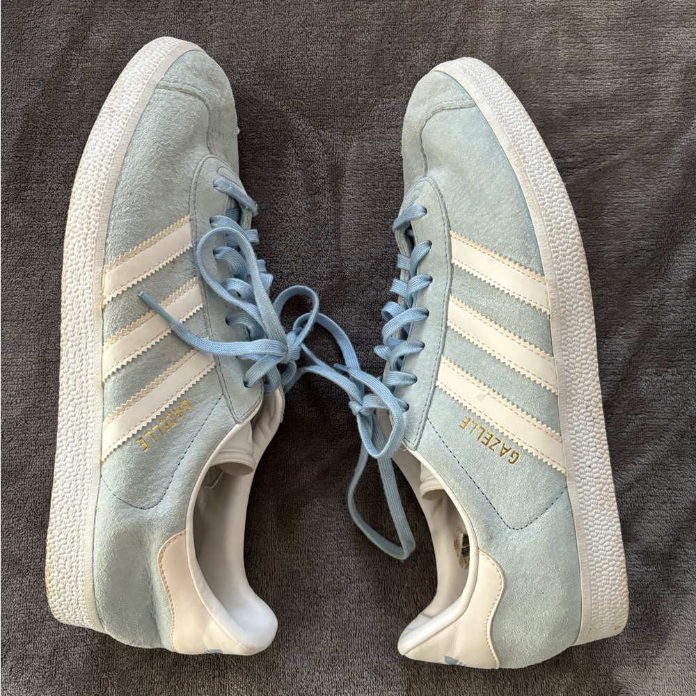 Adidas Gazelle, light blue suede size 10/10.5